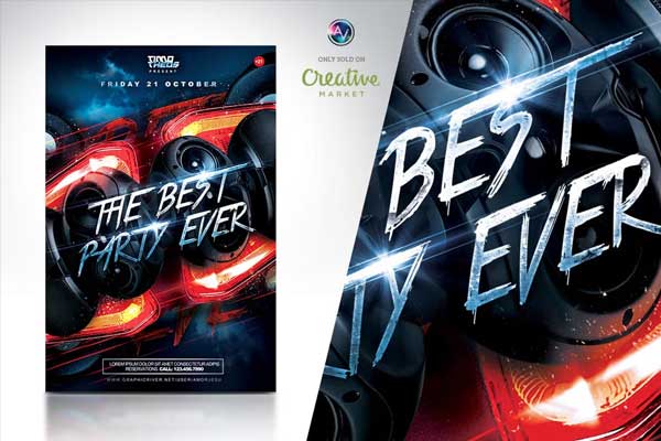 Best DJ Flyer Templates – Bold and Vibrant Templates for Live DJ Sets & Club Advertising | High-Resolution PSD & Vector
